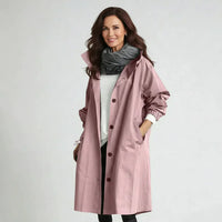 Damen Slim Fit Trenchcoat Wasser- und Winddicht Freizeit