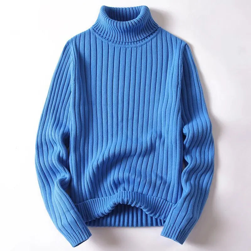 Damen Rippstrick-Rollkragenpullover Regular Fit Winter
