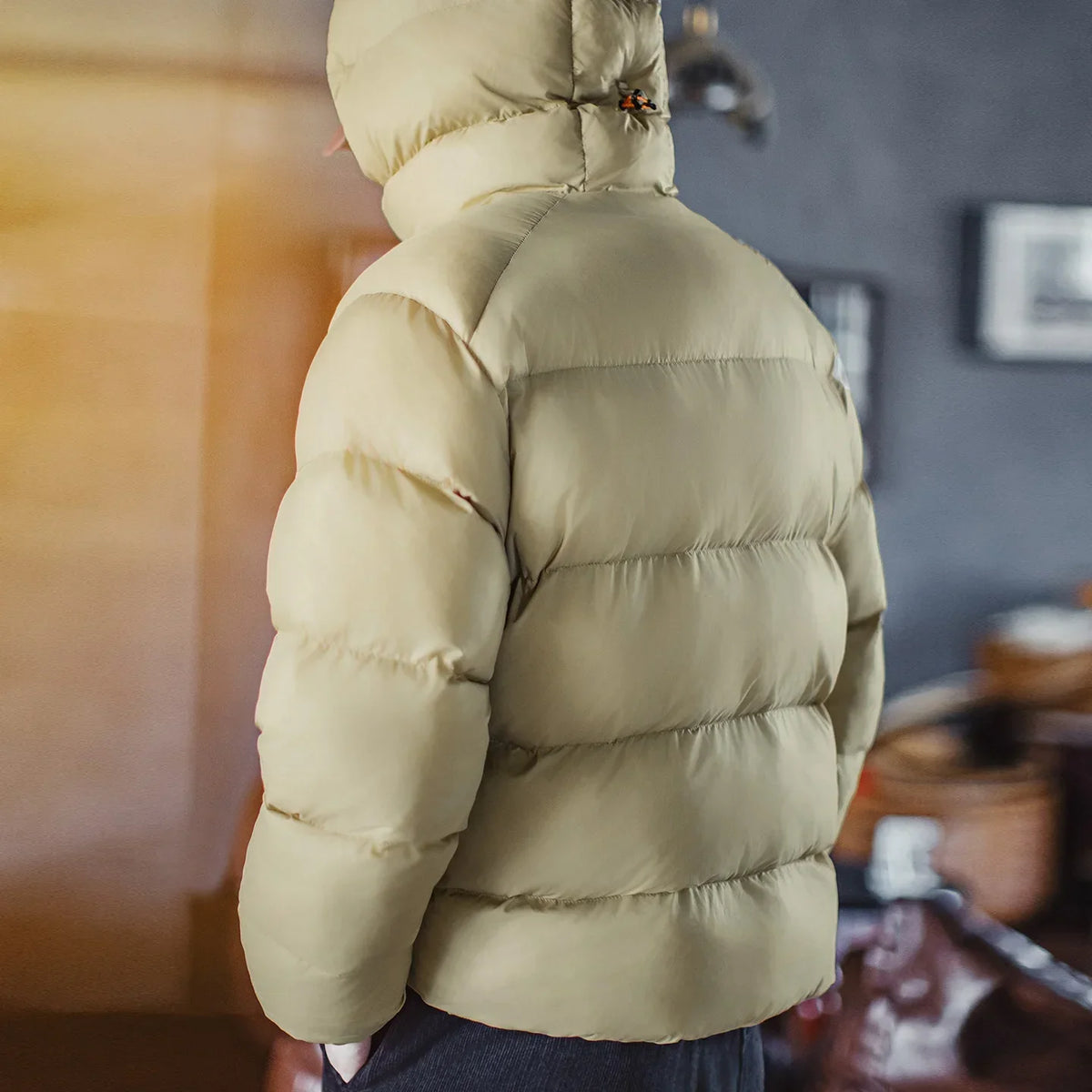 Herren Steppjacke Regular Fit mit Kapuze und gefüttertem Innenfutter