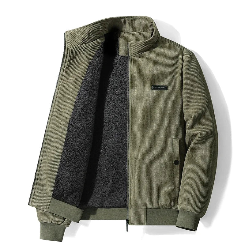 Cordjacke Damen Regular Fit Freizeit mit Fleecefutter