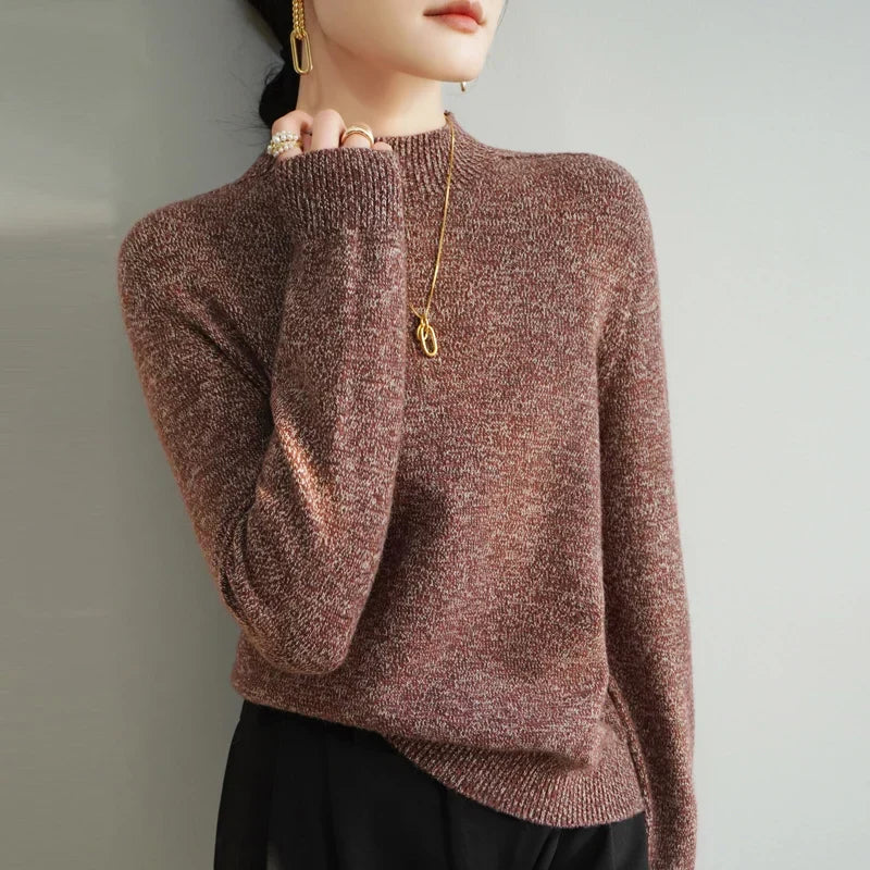 Damen Stehkragenpullover Regular Fit mit glatter Oberfläche