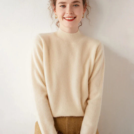 Damen Pullover Regular Fit mit Stehkragen