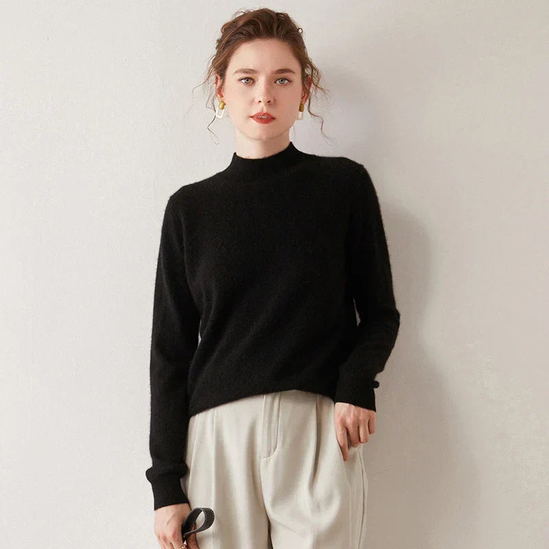 Damen Pullover Regular Fit mit Stehkragen