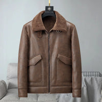 Damen Lammfellmantel Regular Fit Winter Freizeit