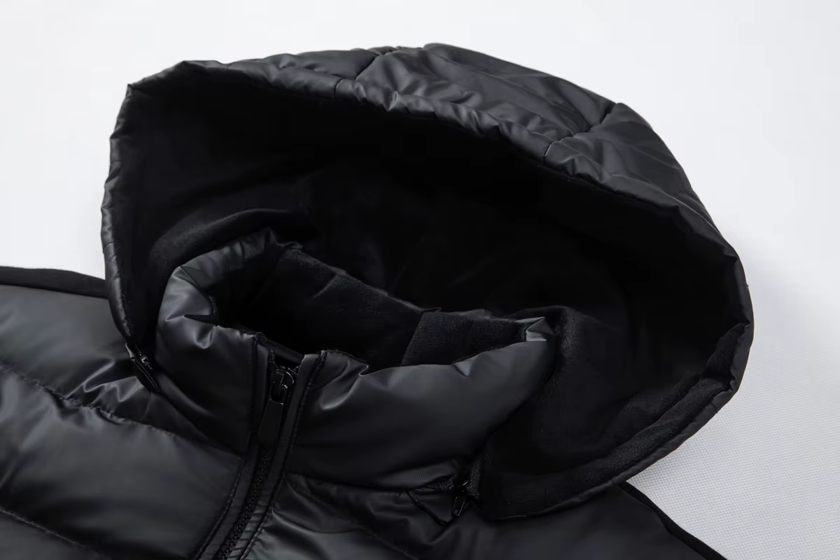 Herren Jacke Slim Fit mit Reißverschluss und abnehmbarer Kapuze