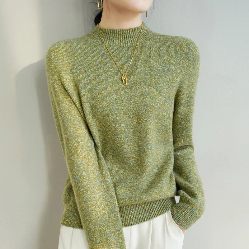 Damen Stehkragenpullover Regular Fit mit glatter Oberfläche