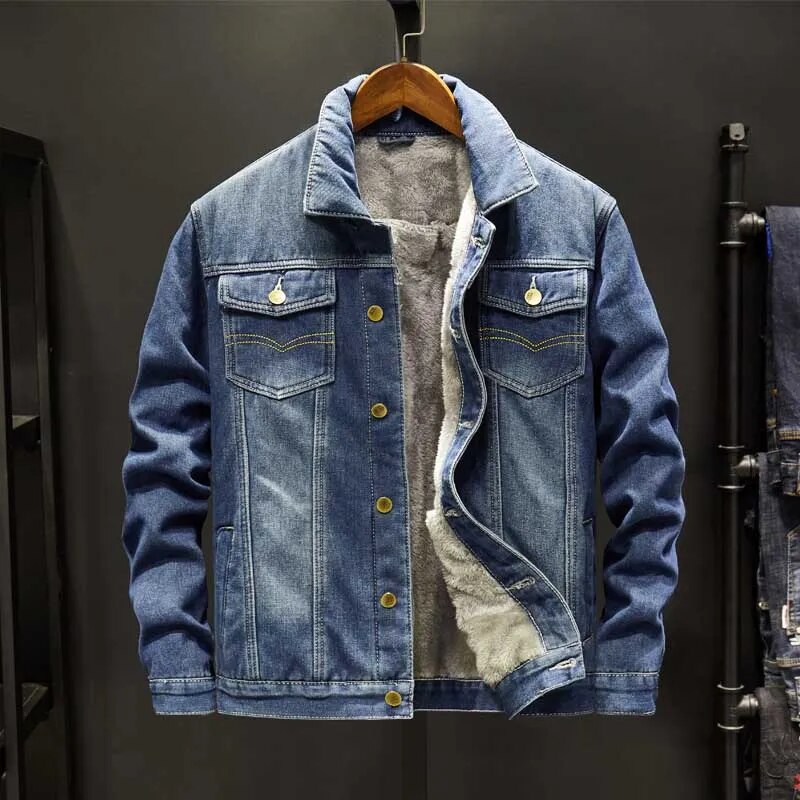 Herren Jacke Oversize mit Innentaschen und gefüttertem Innenfutter