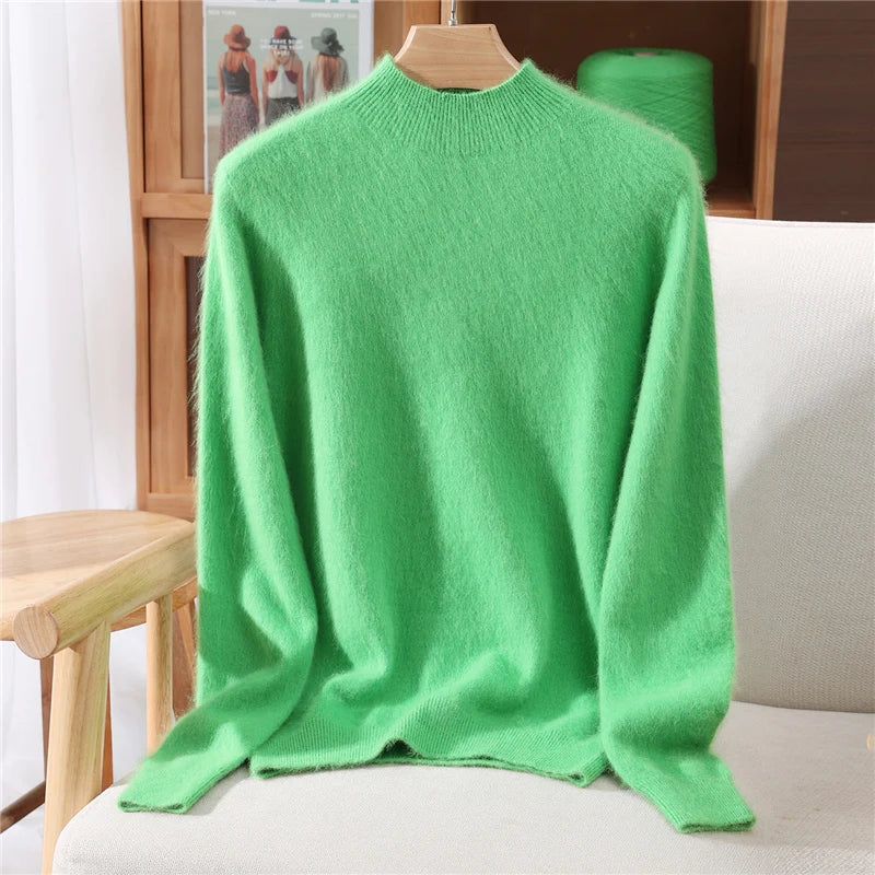 Damen Pullover Relaxed Fit mit Stehkragen