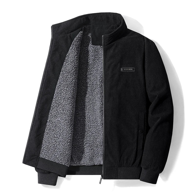 Cordjacke Damen Regular Fit Freizeit mit Fleecefutter