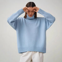 Damen Rollkragenpullover Regular Fit Freizeit weich