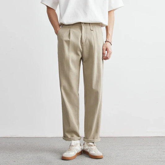 Herren Hose mit Bundfalte und geradem Bein