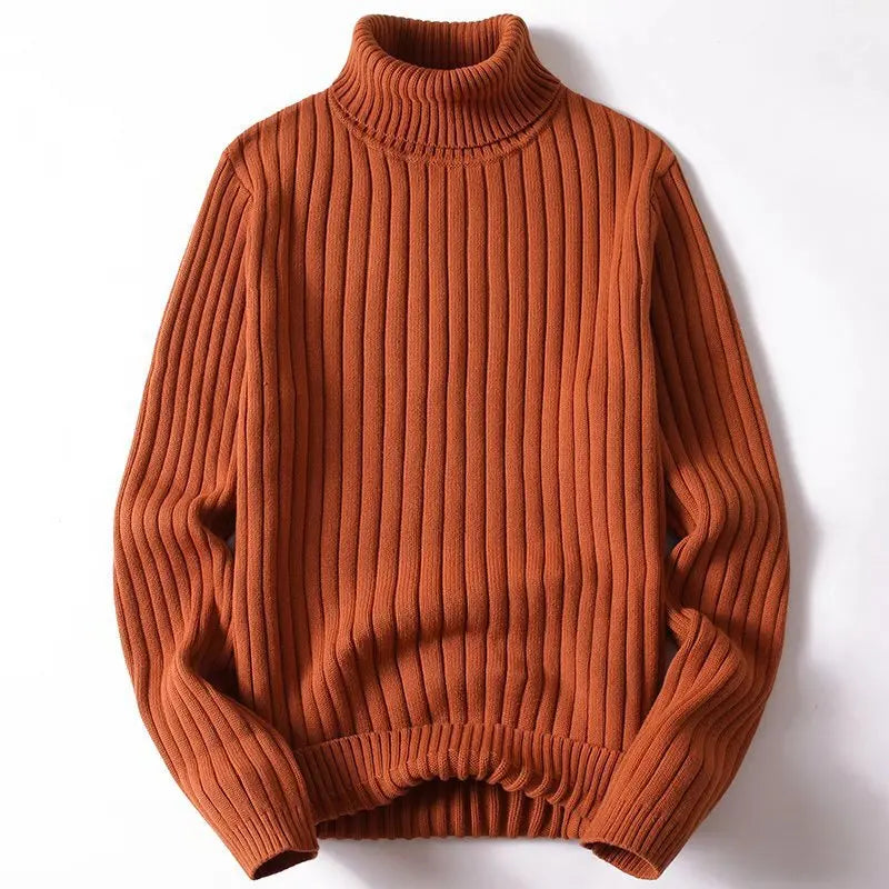 Damen Rippstrick-Rollkragenpullover Regular Fit Winter