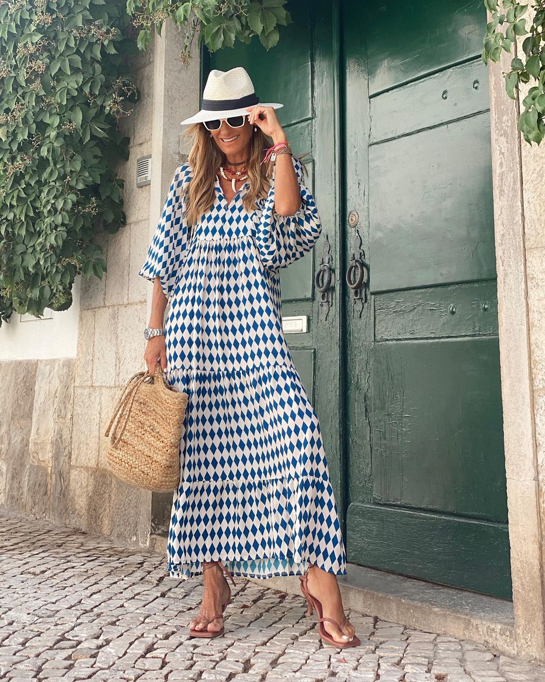 Harina | Luftiges Sommer-Maxikleid mit Puffärmeln & Bequemer Passform für Damen