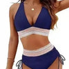Damen Bikini Hochtaille Slim Fit Freizeit verstellbare Träger