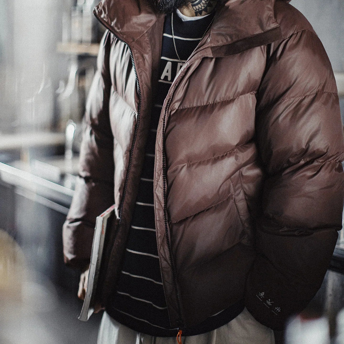 Herren Steppjacke Regular Fit mit Kapuze und gefüttertem Innenfutter
