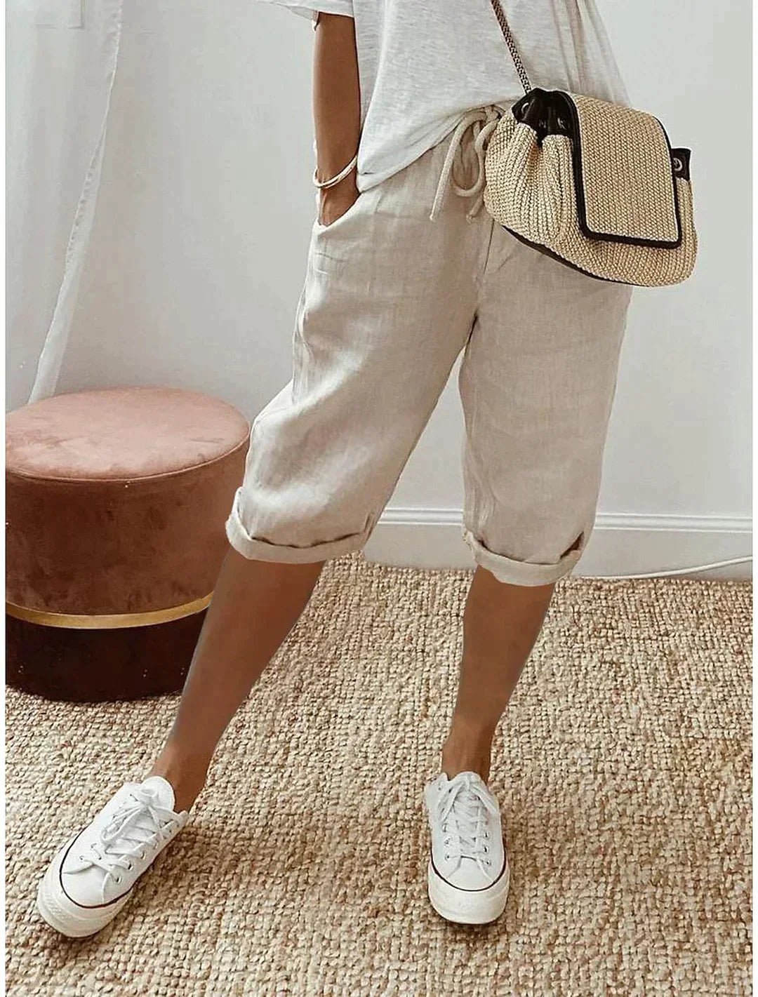 Damenhose Regular Fit Elegant für Sommer Freizeit und Büro
