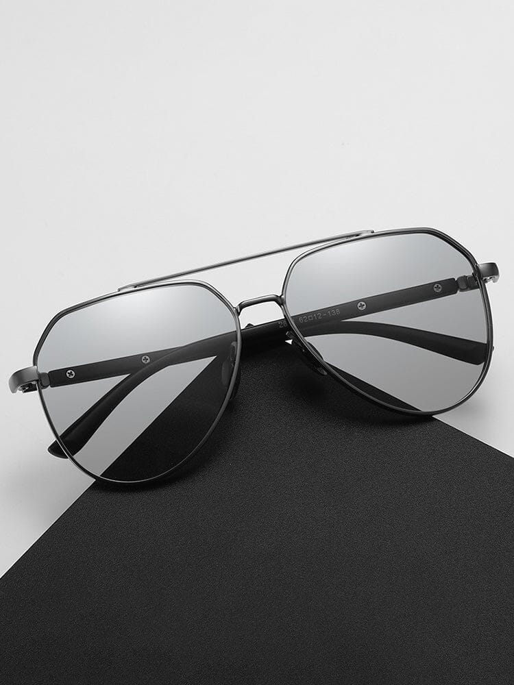 Runde Sonnenbrille für Herren mit polarisierten Gläsern und Metallrahmen