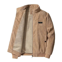 Cordjacke Damen Regular Fit Freizeit mit Fleecefutter