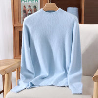 Damen Pullover Relaxed Fit mit Stehkragen