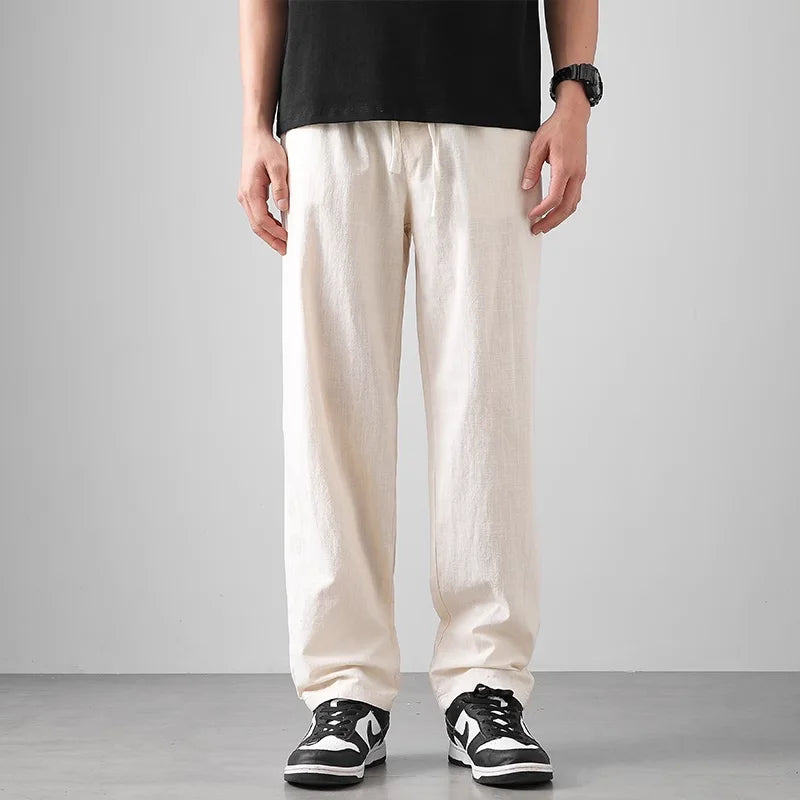 Herren Hose mit Kordelzugbund, leicht zulaufend