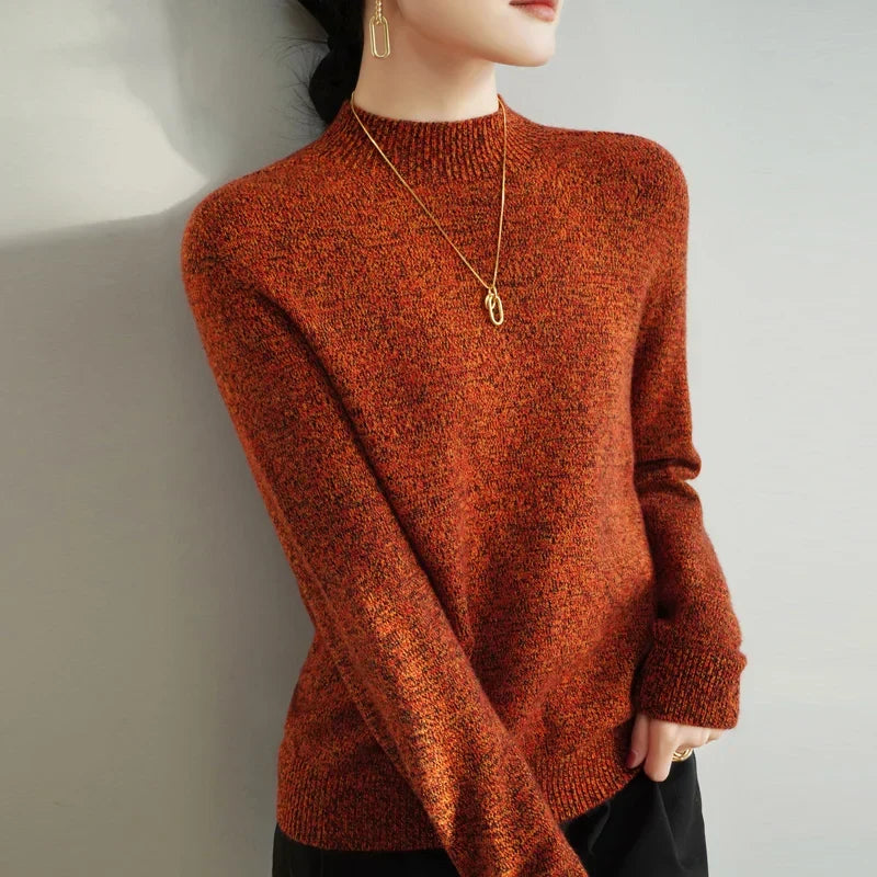 Damen Stehkragenpullover Regular Fit mit glatter Oberfläche