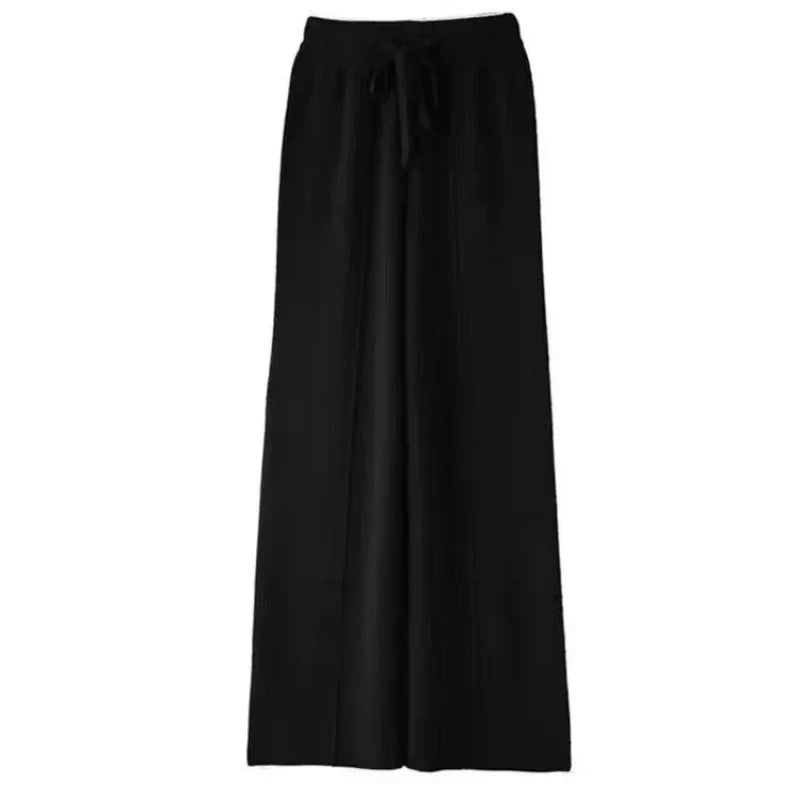 Damen Strickhose Relaxed Fit mit weitem Bein