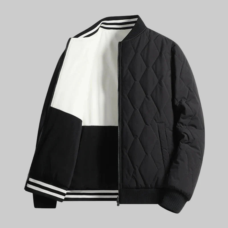 Herren Bomberjacke Regular Fit mit zweifarbigem Design und Rippbündchen