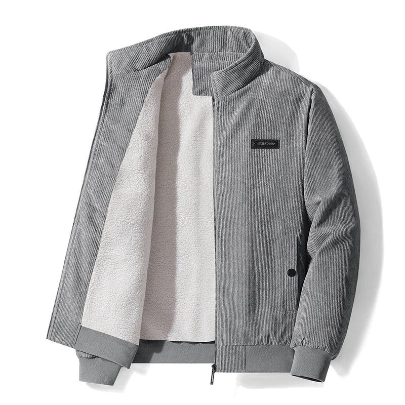 Cordjacke Damen Regular Fit Freizeit mit Fleecefutter