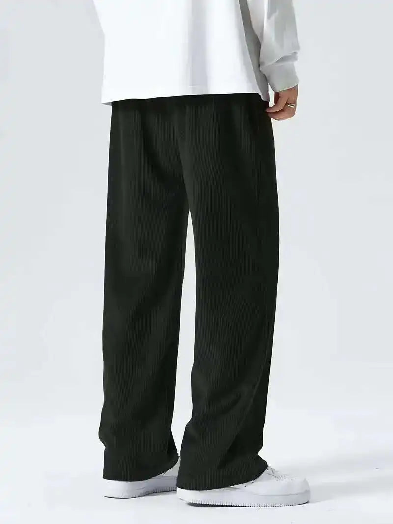 Herren Hose mit gerippter Struktur, lockerer Schnitt