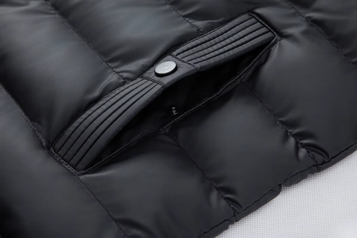 Herren Jacke Slim Fit mit Reißverschluss und abnehmbarer Kapuze
