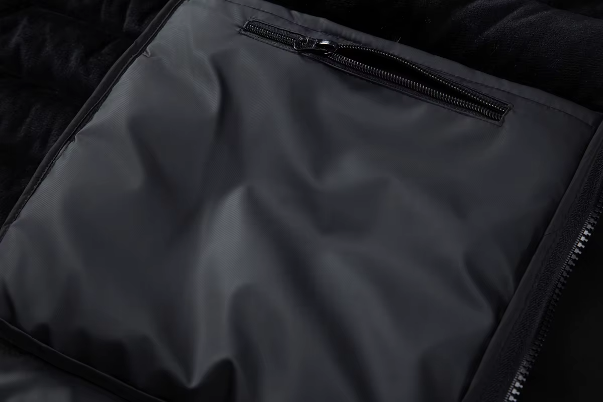 Herren Jacke Slim Fit mit Reißverschluss und abnehmbarer Kapuze