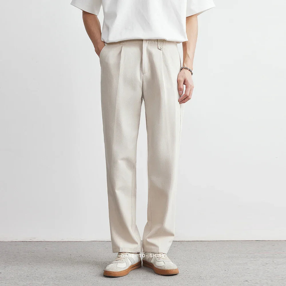 Herren Hose mit Bundfalte und geradem Bein