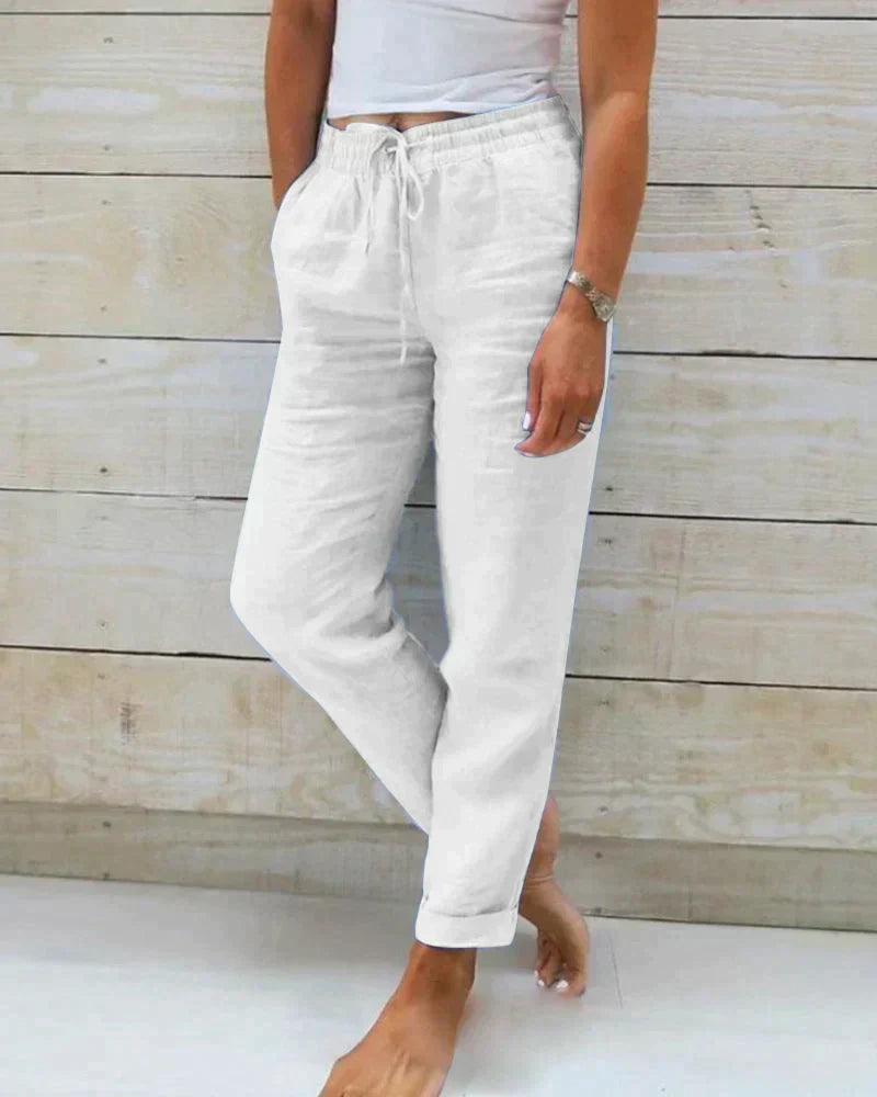 Damen Sommerhose Relaxed Fit Freizeit Leicht & Bequem