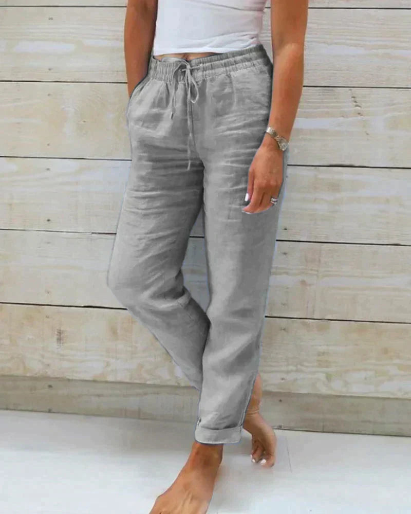 Damen Sommerhose Relaxed Fit Freizeit Leicht & Bequem