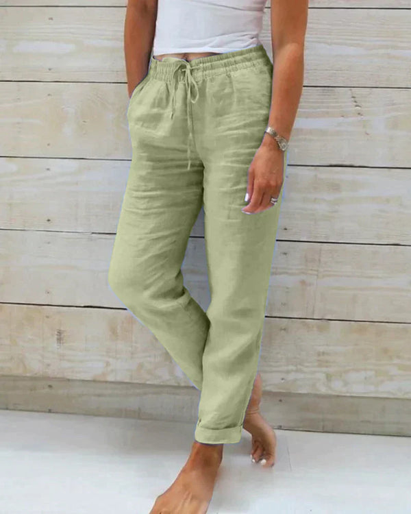 Damen Sommerhose Relaxed Fit Freizeit Leicht & Bequem