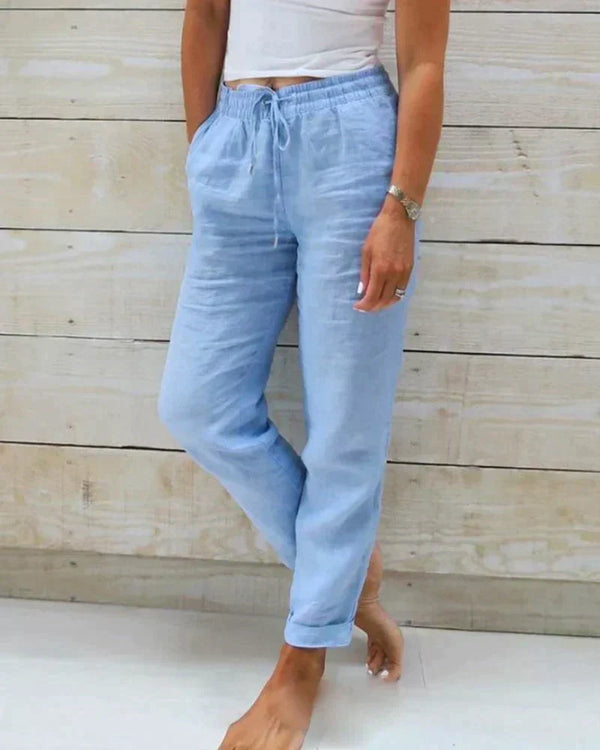 Damen Sommerhose Relaxed Fit Freizeit Leicht & Bequem