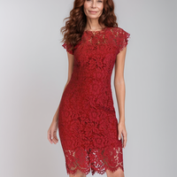 Talina | Elegantes Spitzenkleid für Frühling & Feste – Figurbetonter Schnitt mit Raffinierten Details