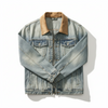 Herren Denimjacke Regular Fit Freizeit Vintage-Stil