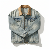Herren Denimjacke Regular Fit Freizeit Vintage-Stil