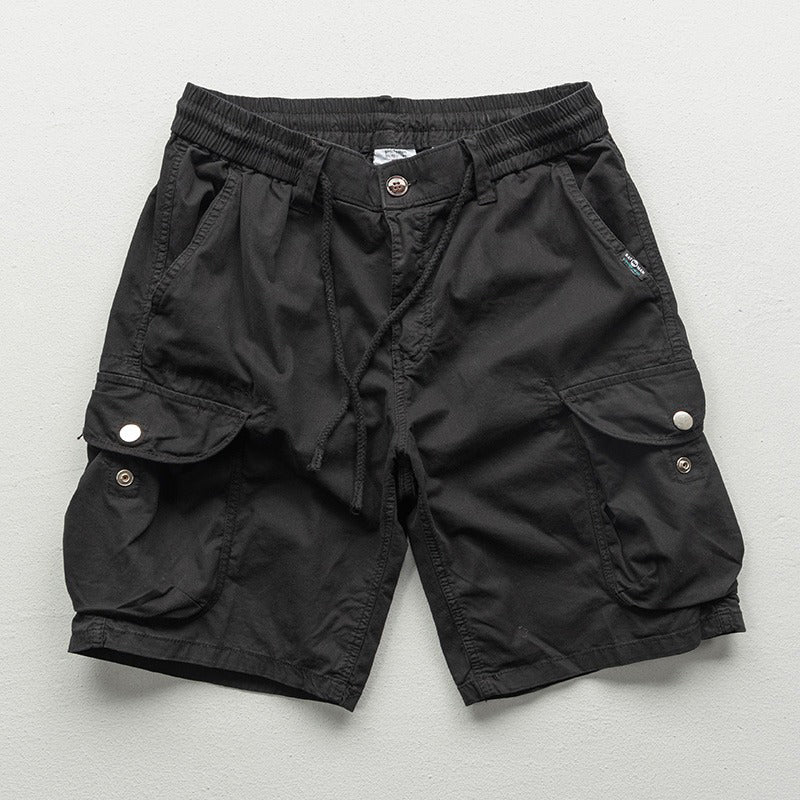 Cargo Shorts Herren Relaxed Fit Freizeit elastischer Bund