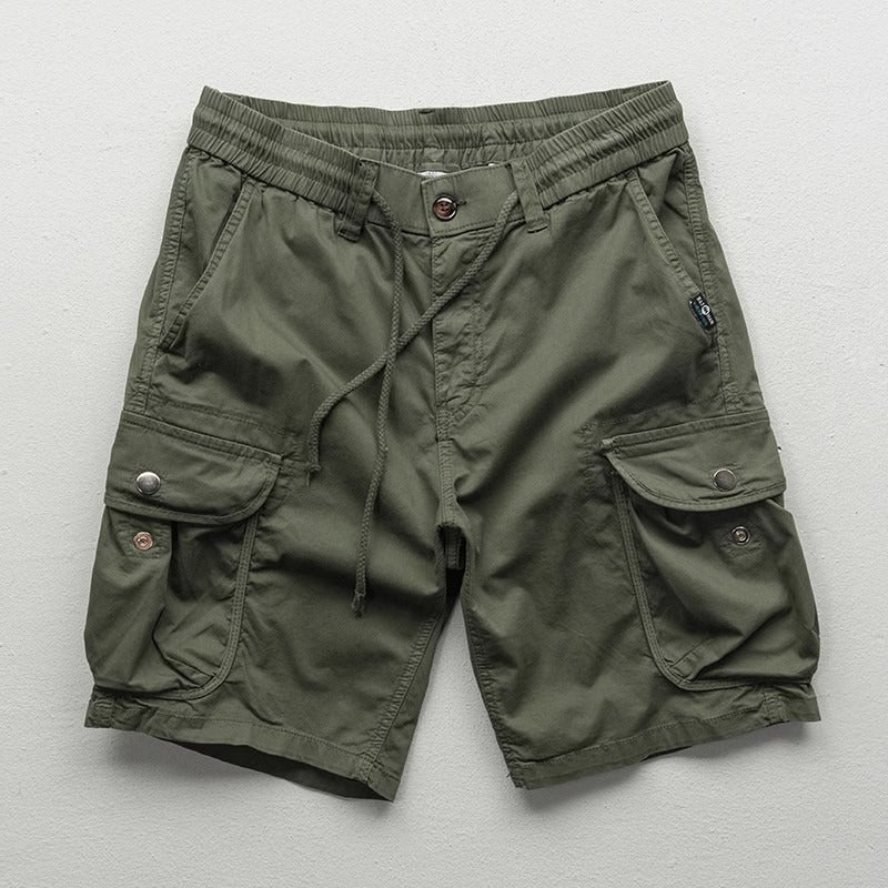 Cargo Shorts Herren Relaxed Fit Freizeit elastischer Bund