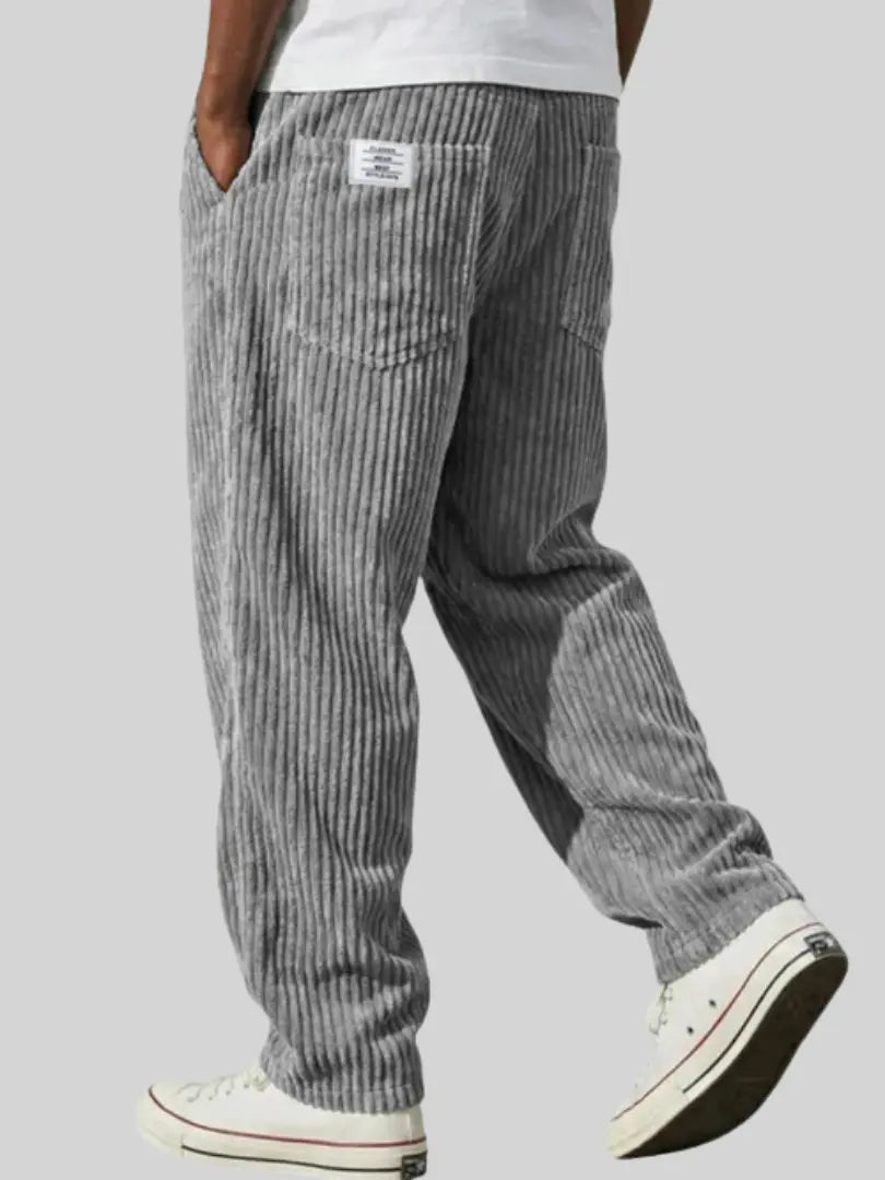 Herren Hose mit gerippter Struktur und Kordelzug
