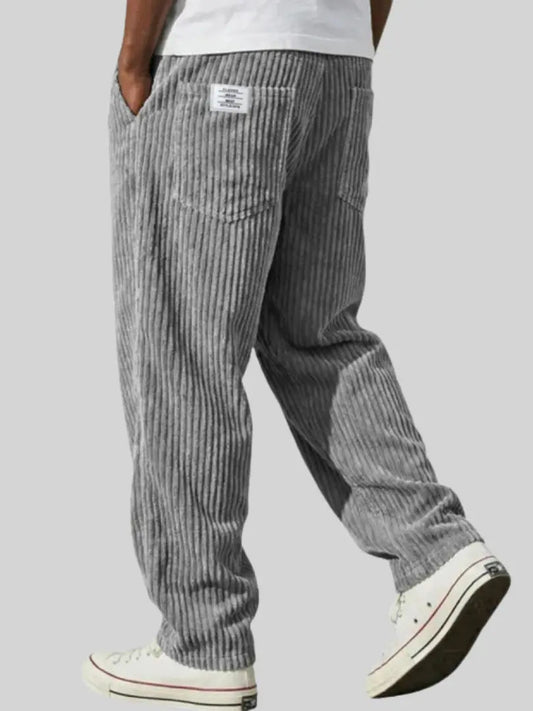 Herren Hose mit gerippter Struktur und Kordelzug