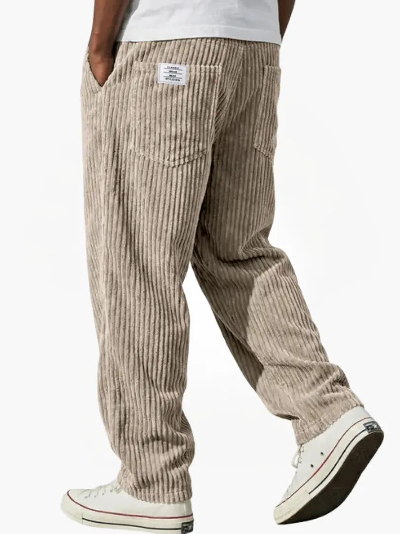 Herren Hose mit gerippter Struktur und Kordelzug