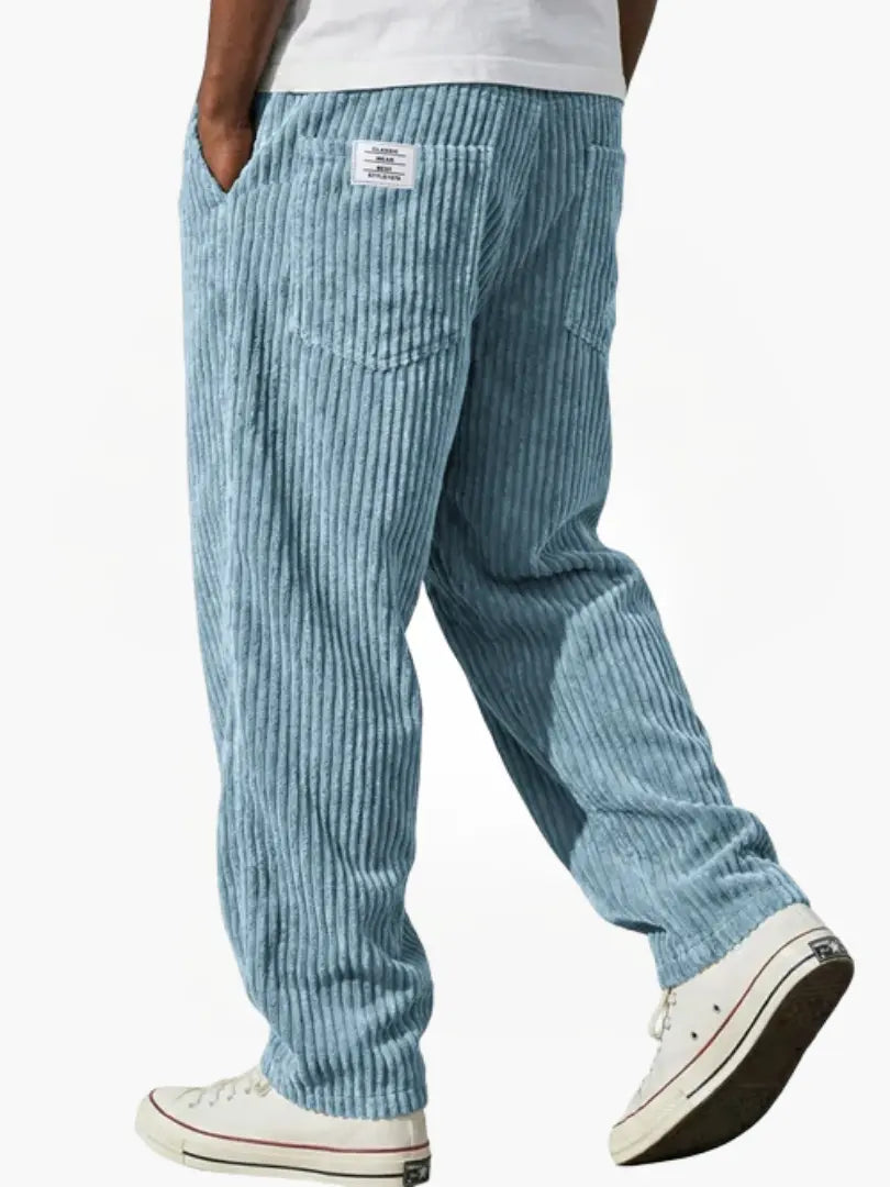 Herren Hose mit gerippter Struktur und Kordelzug