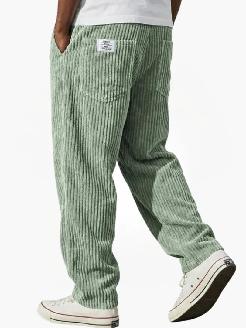 Herren Hose mit gerippter Struktur und Kordelzug