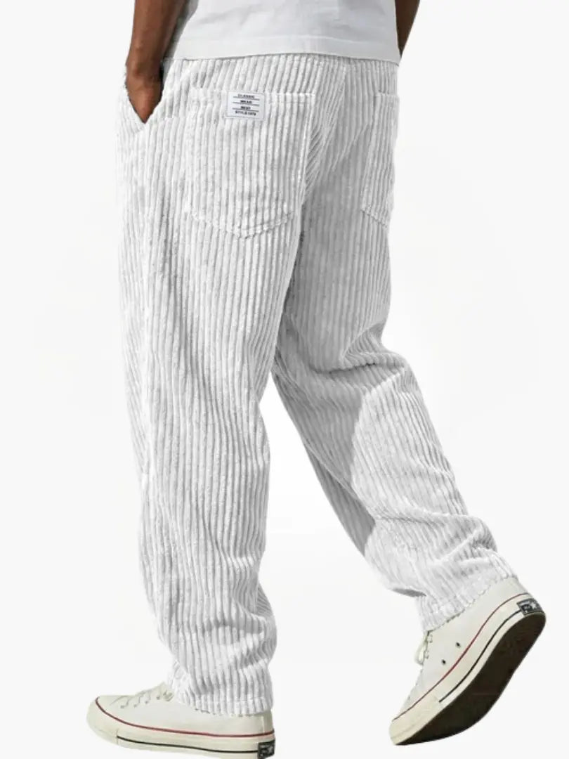 Herren Hose mit gerippter Struktur und Kordelzug