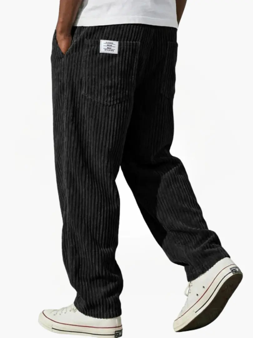 Herren Hose mit gerippter Struktur und Kordelzug