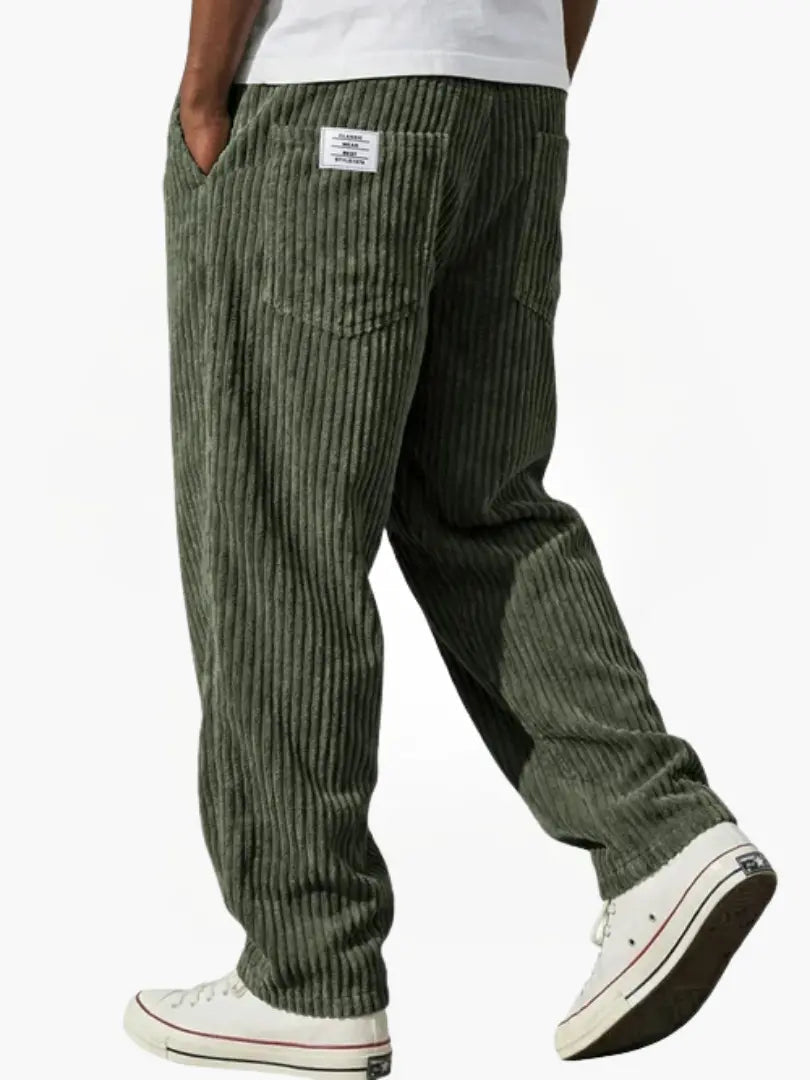 Herren Hose mit gerippter Struktur und Kordelzug