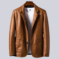 Damen Lederjacke Regular Fit Freizeit Elegant